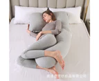 Pregnancy Pillows, U Shaped Pregnancy Body Pillow for Sleeping,  Maternity Pillow for Pregnant Women, (dark blue + gray,135x75cm)