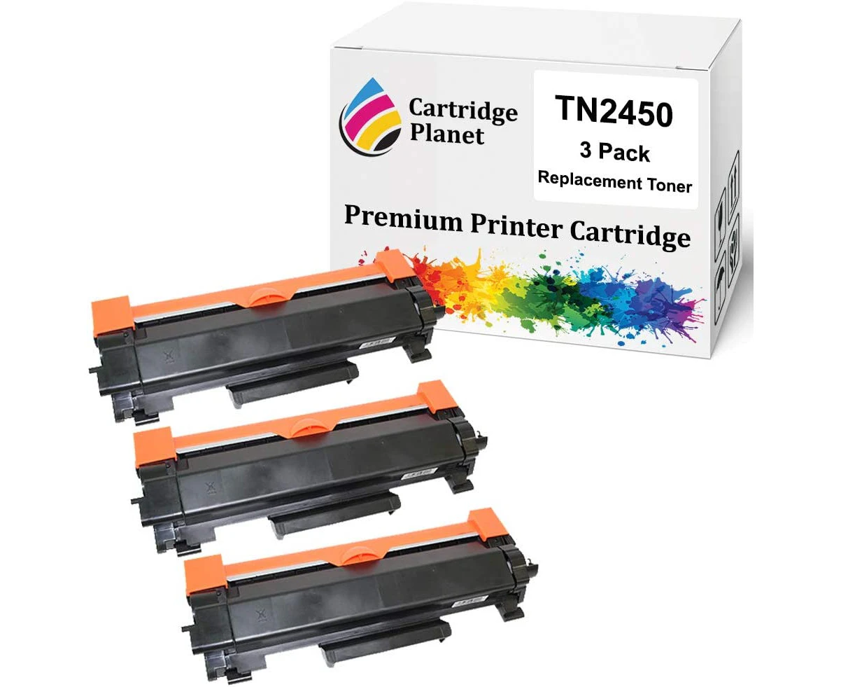 3-Pack Compatible Toner Cartridge for Brother TN-2450 TN2450 (3,000 Pages) for Brother HLL2350DW HLL2375DW HLL2395DW MFCL2710DW MFCL2713DW MFCL2730DW MF...