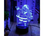 Santa Claus Christmas 3D Acrylic LED 7 Colour Night Light Touch Table Lamp Gift