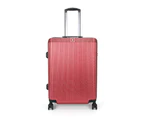 SWISS Luggage Suitcase Lightweight with TSA locker 4 wheels 360 degree rolling HardCase 20" 24" 28" 3 Pieces Suitcase Red