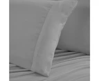 Extra Soft Cooling Bed Sheet Set with Pillow Cases in Various Colours and Sizes - Dark Grey