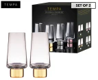 Set of 2 Tempa 350mL Aurora Highball Tumblers - Gold