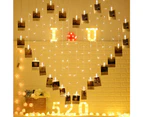 LED Hanging Picture Photo Peg Clip Fairy String Lights Wedding Home Decor