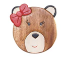 Children's Wooden Stool BEAR Lady Chair Toddlers Step sitting Stool.