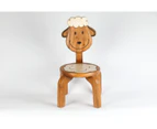 Children's Sheep wooden chair  themed with solid backrest