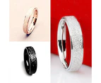 Men Women Wedding Band Ring Stainless Steel Matte Ring Jewelry Couple Gift-Silver Size 5