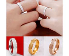 Men Women Wedding Band Ring Stainless Steel Matte Ring Jewelry Couple Gift-Rose Gold Size 5