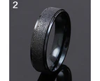 Men Women Wedding Band Ring Stainless Steel Matte Ring Jewelry Couple Gift-Silver Size 9