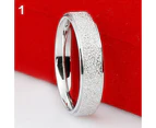 Men Women Wedding Band Ring Stainless Steel Matte Ring Jewelry Couple Gift-Rose Gold Size 7