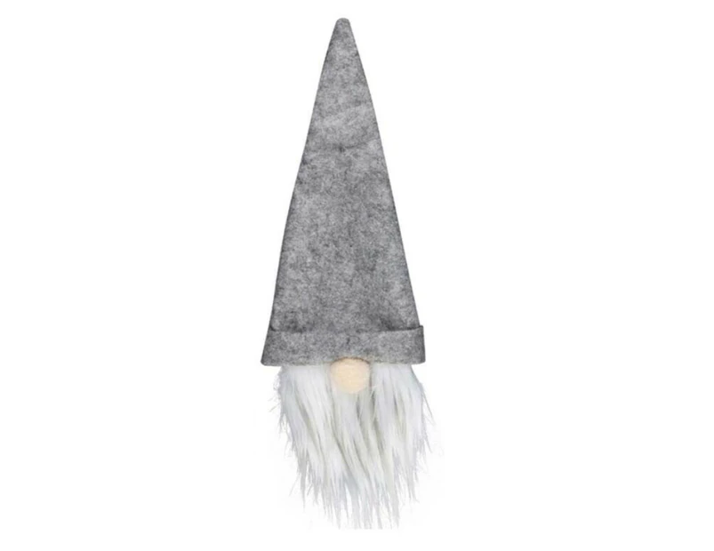 Christmas Wine Bottle Cover Gonk Gnomes Xmas Party Home Dinner Table Decors - Grey