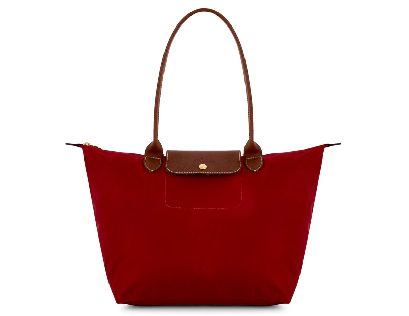 Longchamp Large Le Pliage Shoulder Tote Bag - Red