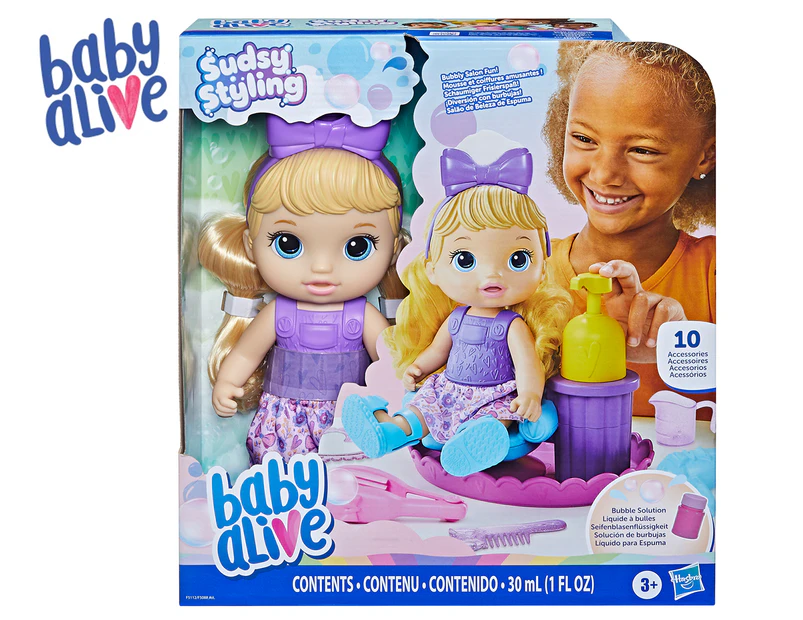 Baby Alive Sudsy Blonde Styling Doll