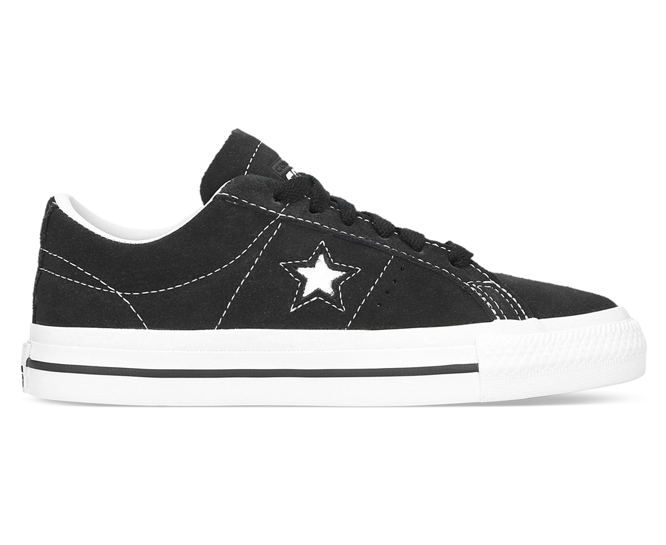 Converse Unisex CONS One Star Pro Suede Low Top Sneakers - Black/White |  