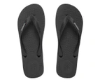 Men's  Black Thongs (with arch support and interchangeable straps)