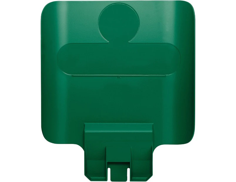 Rubbermaid Commercial Slim Jim Green Recycle Billboard - 1 Each - Green - Plastic