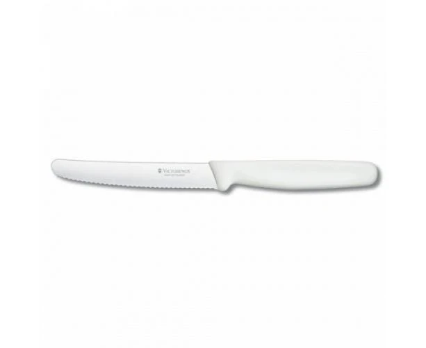 Victorinox Tomato & Sausage, Wavy Edge Knife 11cm -White