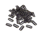 50Pcs/Set 6-Teeth Non-slip Invisible Wig Faux Hair Extension Fixing Snap Clip