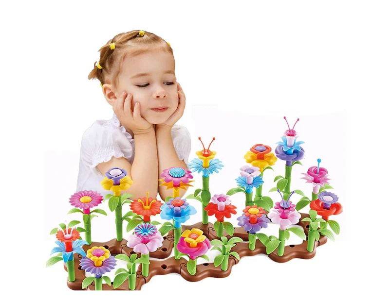 104 PCS Grow Your Own Flowers Garden Building Toys For Girls Educational Activity For Preschool Child