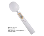 500g/0.1g Household Measuring Spoon High Precision Lock Function Long Service Life Electronic Spoon Scale for Kitchen-White