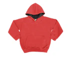 Awdis Kids Varsity Hooded Sweatshirt / Hoodie / Schoolwear (Fire Red/Jet Black) - RW172