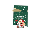 50Pcs Anti-deformed Christmas Candy Bag with Drawstring Plastic New Year Storage Christmas Candy Pouch for New Year-3#