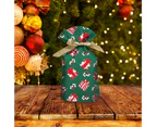 50Pcs Anti-deformed Christmas Candy Bag with Drawstring Plastic New Year Storage Christmas Candy Pouch for New Year-1#