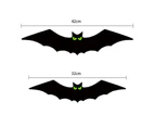 16Pcs Halloween Bats Eyes Stickers 100m Line Weather-proof Realistic Scary Scene Layout Anti-fade Halloween Luminous Tree Hanging Bats Pendant for Garden
