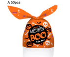 50Pcs Halloween Candy Bags Rabbit Ear Decorate Lightweight Reusable Packing Bags for Halloween-1#