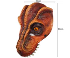 Face Cover Horrible Realistic Decorative Breathable Role Play Props Gifts Halloween 3D Raptor Dinosaur Animal Performance Headgear for Carnival Party-5#