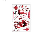 Window Sticker Removable Horror Traceless Reusable Scary Scene Layout PVC Ghost Shadow Blood Handprint Halloween Electrostatic Window Cling for Showcase-G