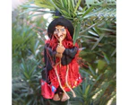 Halloween Ornament Realistic Looking Scary Facial Expressions Texture Long Lifespan  Decorative Cloth DIY Hanging Witch Halloween Decoration Toys for-Red