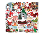 50Pcs Reusable Doodle Decal Add Atmospheres PVC Christmas Waterproof Skateboard Sticker for Daily Use