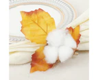 4Pcs Napkin Ring Creative Exquisite Long Lasting Halloween Pumpkin Maple Leaf Napkin Buckle for Home-7#