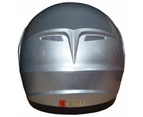 Full Face Modular Flip Up Front Motorcycle Helmet Silver AS/NZS1698