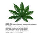 Simulation Leave Decorative Lifelike Fabric Artificial Fatsia Japonica Leaves for Supermarket-Dark Green