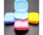 Portable Dental Retainer Denture Box False Tooth Mouthguard Storage Container
