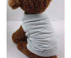 XS-3XL Cotton Pet Clothes Shirt Dog T Shirt Cat Poodle Puppy Bulldog Shirt Vest-White XS