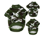 Pet Spring Autumn Cute Cool Camouflage Cotton Vest Cat Dog Puppy Apparel Clothes-Army Green S