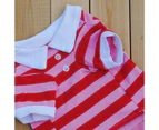 Pet Colthes Pattern Design Pet Supplies Skin-friendly Stripes Dog T-Shirt for Walking-Red M