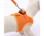 Pet Harness Soft Lightweight Portable Colorful Breathable Pet Harness for Hiking-Orange XL