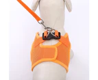 Pet Harness Soft Lightweight Portable Colorful Breathable Pet Harness for Hiking-Orange L