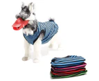 Adorable Stripe Pet Dog Puppy Cat Vest Clothes Costume Breathable Apparel Outfit-Blue XL