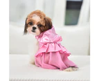 Cute Pet Puppy Small Dog Princess Bow Tutu Dress Cat Skirt Spring Summer Clothes-Pink S