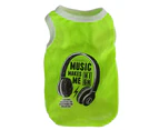 Summer Dog Headphone Clothes Mesh Pet Cat Vest Shirt Costume Breathable Outfit-Green XL