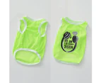 Summer Dog Headphone Clothes Mesh Pet Cat Vest Shirt Costume Breathable Outfit-Green XL