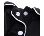 Pet Pajamas Lapel Design Skin-friendly Cotton Dog Two-legged Shirt for Indoor-Black S