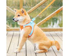 Traction Rope Reflective Breathable Nylon Pet Vest Dog Harness for Puppy-Orange+Blue 2XS