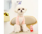 Pet Sweatershirt Fruit Pattern Printing Color Block Cotton Round Neck Dog Blouse Pullover for Daily Life-Pink 2XL