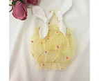 Pet Dress Mesh Design Elegant Breathable Puppy Strap Princess Dress for Outdoor-Yellow S