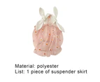 Pet Dress Mesh Design Elegant Breathable Puppy Strap Princess Dress for Outdoor-Pink S